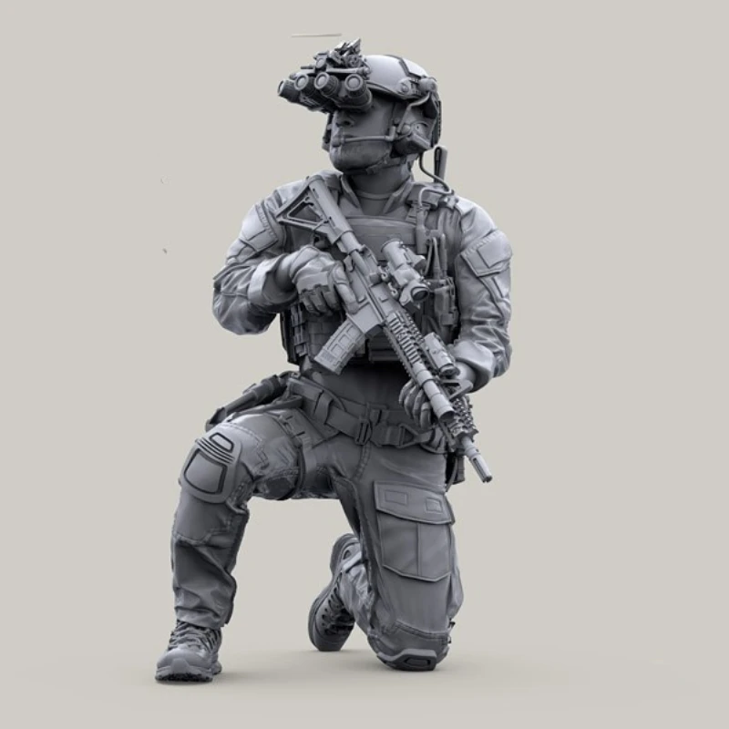 1/35 Resin Figure US Special Forces/MARSOC Modern Soldier in Action with GPNVG-18 Panoramic Night Vision Goggles Self-Assembly B