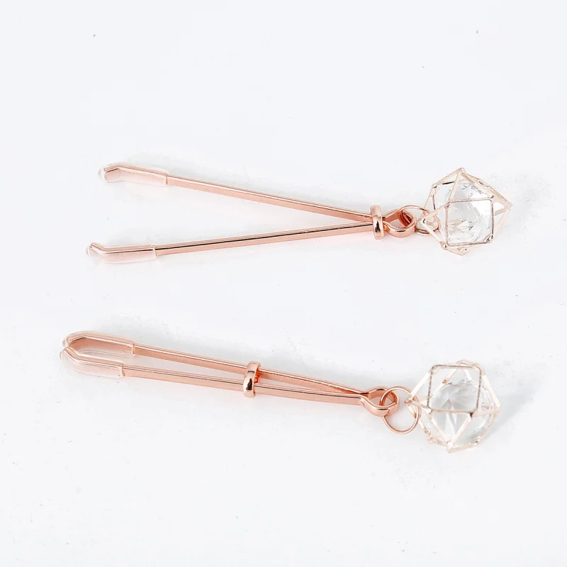 Erotic Gadget Rose Gold Nipple Clamps Fetish Breast Massage Tweezers BDSM Slave Bondage Role Play Adult Games Sex Toys For Women - Image 4