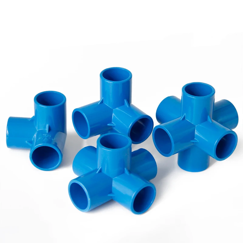 20/25/32/40/50mm PVC 3/4/5/6 Ways Three-dimensional Connector PVC Pipe Fittings Garden Water Fish Tank Connector DIY Drainage