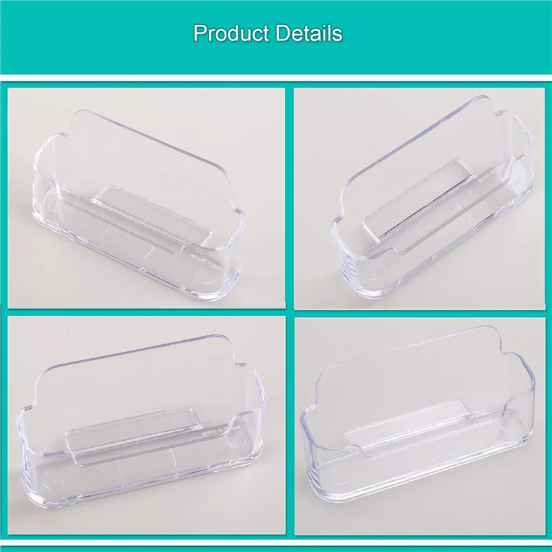 

16 Pack Business Card Holder For Desk,Acrylic Clear Business Card Holder Stand,Business Card Display, Fits 30-50 Cards