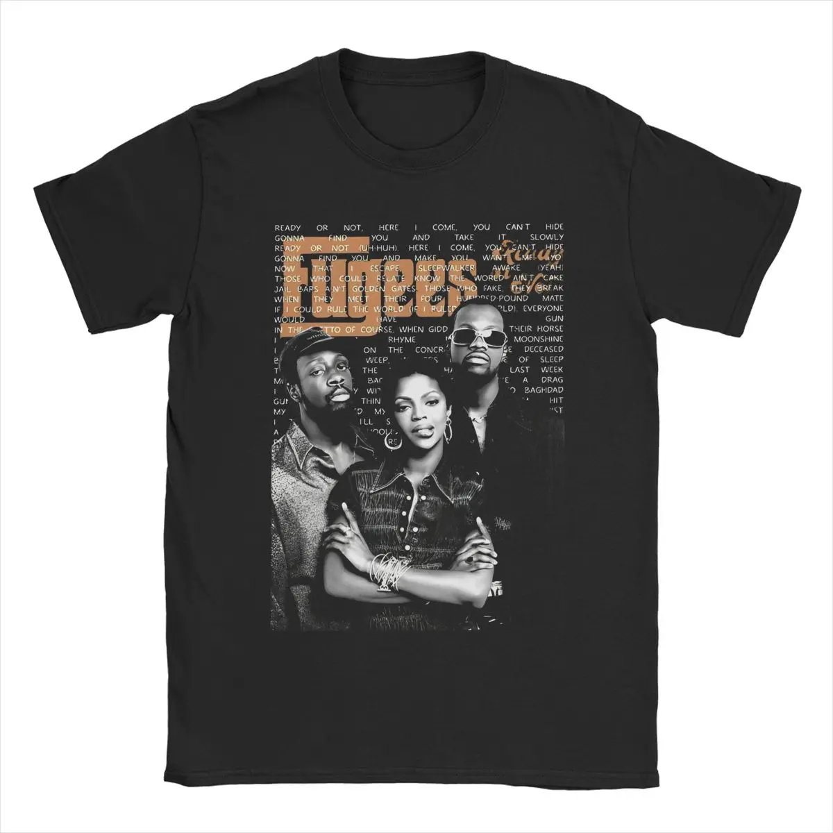 Men T-Shirt Lauryn Hill Fugees Ready Or Not Vintage Pure Cotton Tees Short Sleeve T Shirts O Neck Clothing Gift Idea