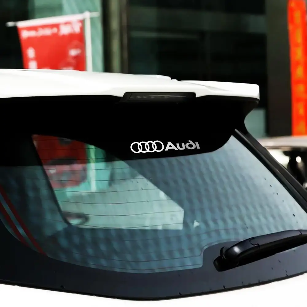 2pcs Car Body Emblem Stickers Trunk Window Badge Decoration Decal For Audi Sline A4 B8 8P Q3 Q5 Q7 Q1 A3 A5 A7 A1 A2 Accessories