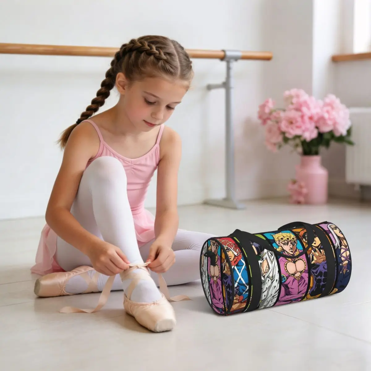 Jojo's Bizarre Adventure Logo Japan Anime Manga Luggage Bag Large Capacity Duffle Tote Bag Handbags Gym Bags Fitness