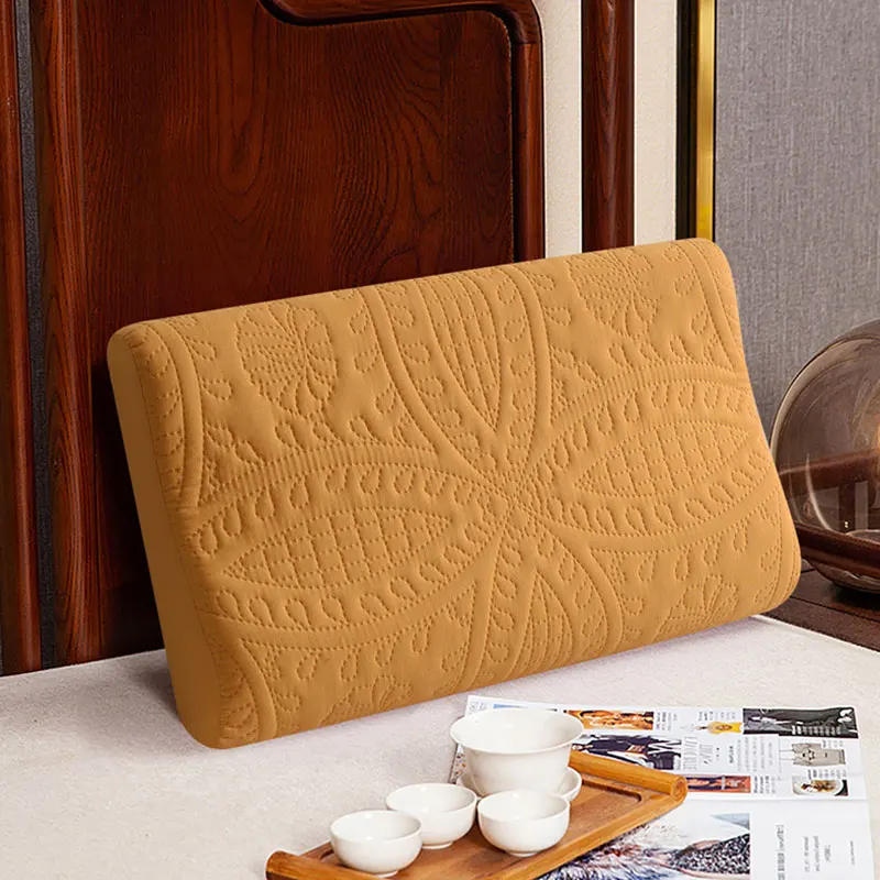 New Waterproof Latex Pillowcase Memory Pillow Cases Solid Color Cotton Bed Sleeping Pillow Protective Cover 50*30cm/60*40cm