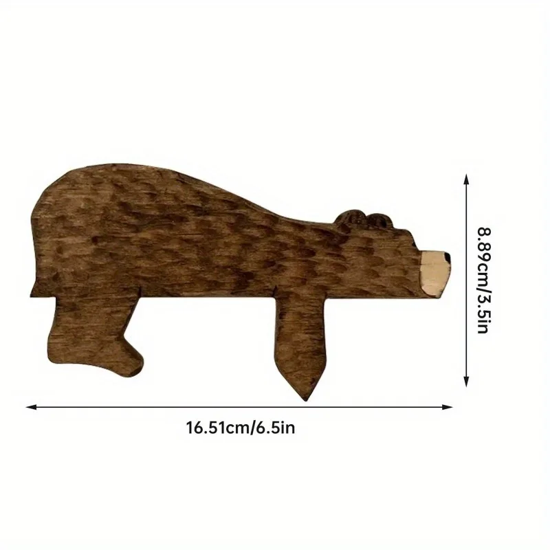 Wooden Bear Door Jamb Used As Corner Carving Decoration for Home or Office Decoration Gel Decoration Doll