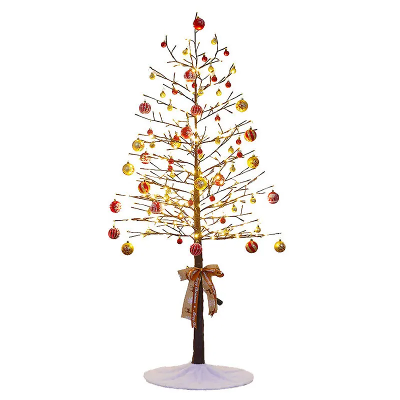 Christmas Decorative Tree Iron Art LED Simulation Encrypted Glowing Christmas and New Year Decorations