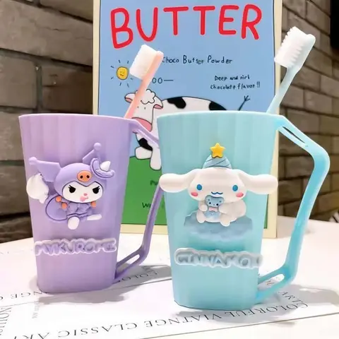 Kawaii Kuromi Toilette Sanrio Niedlich Mit Griff Hoch Hübsche Melodie Kinder Mundwasser Tasse Zähne Kochen Urlaub Geschenk Großhandel