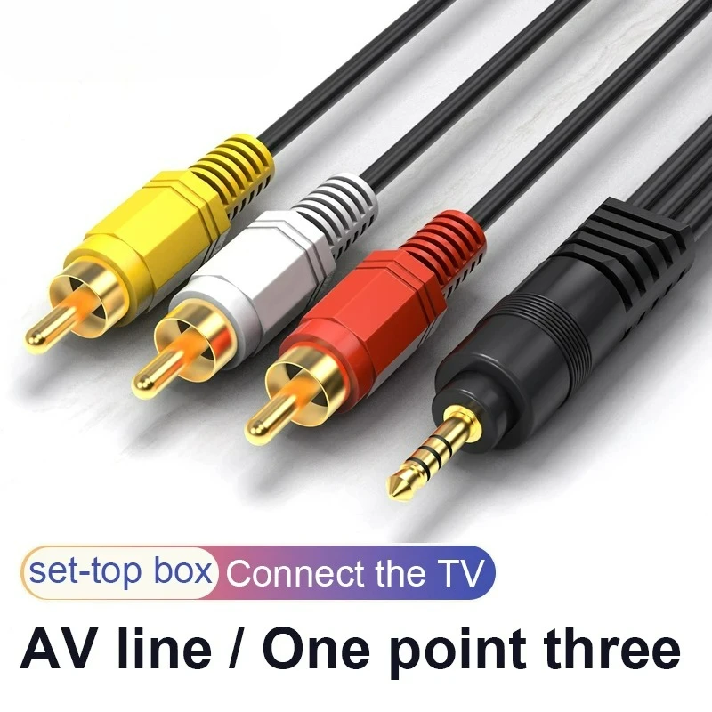 3.5mm Jack To 3 RCA Male Audio Video AV Cable AUX Stereo Cord 3RCA Standard Converter Wire for Speaker TV Box CD DVD Player