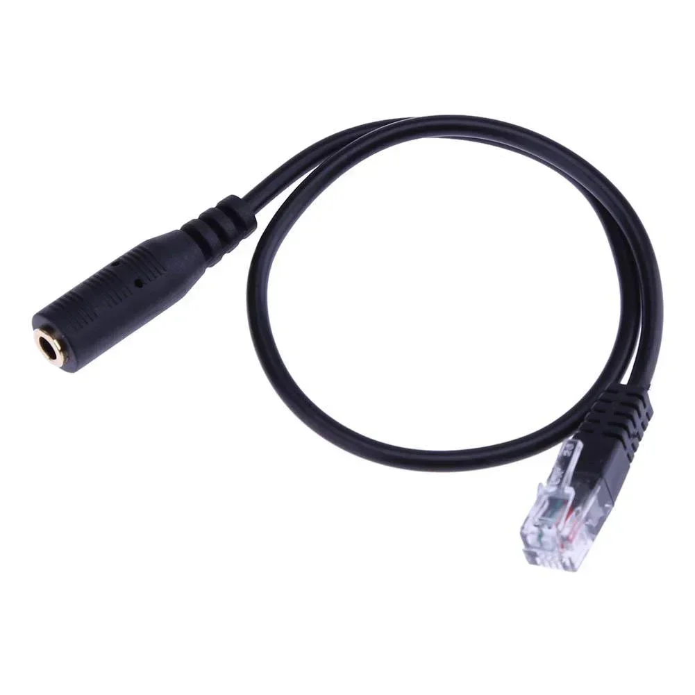 Cavo adattatore audio da 30 cm 3,5 mm per cuffie per computer Cuffie per telefono a 4P4C RJ9/RJ10 Cavo adattatore per telefono