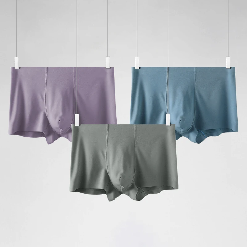 

3PC Men's underwear modal trouser cuffs, breathable summer men's four-cornered pants and shorts, sexy you