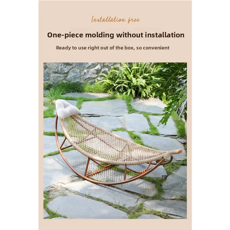 Rocking chair Adult recliner Balcony Lazy leisure Sleeping rocking Household sofa Garden rattan