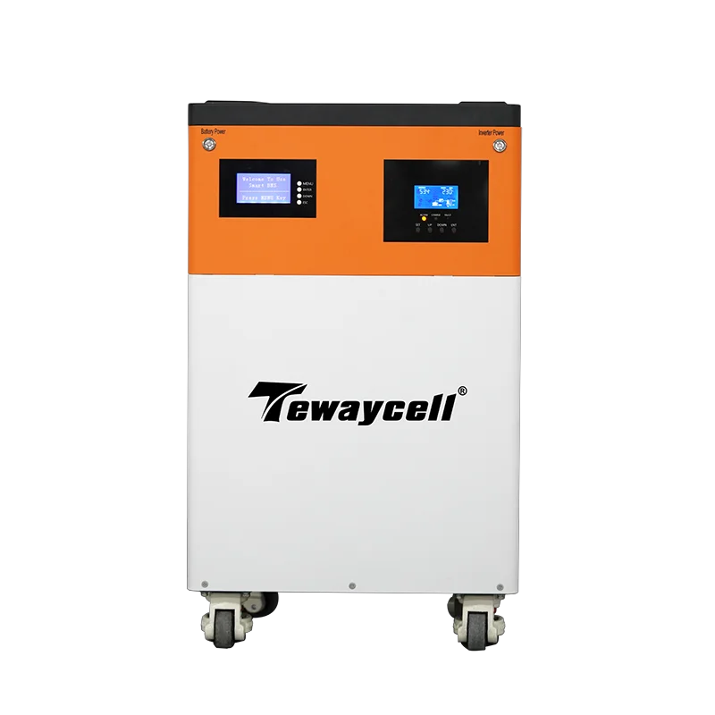 Tewaycell 5KWH 51.2V 100AH Solar System All-in-One Powerwall LiFePO4 Battery Pack Built-in 5KW Inverter for Home Energy Storage