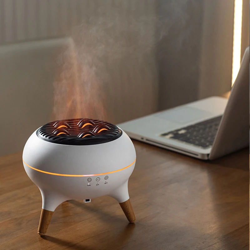 New Creative Simulation Flame Humidifier Aromatherapy Machine Atmosphere Lamp Home Office Humidification Aromatherap Machine