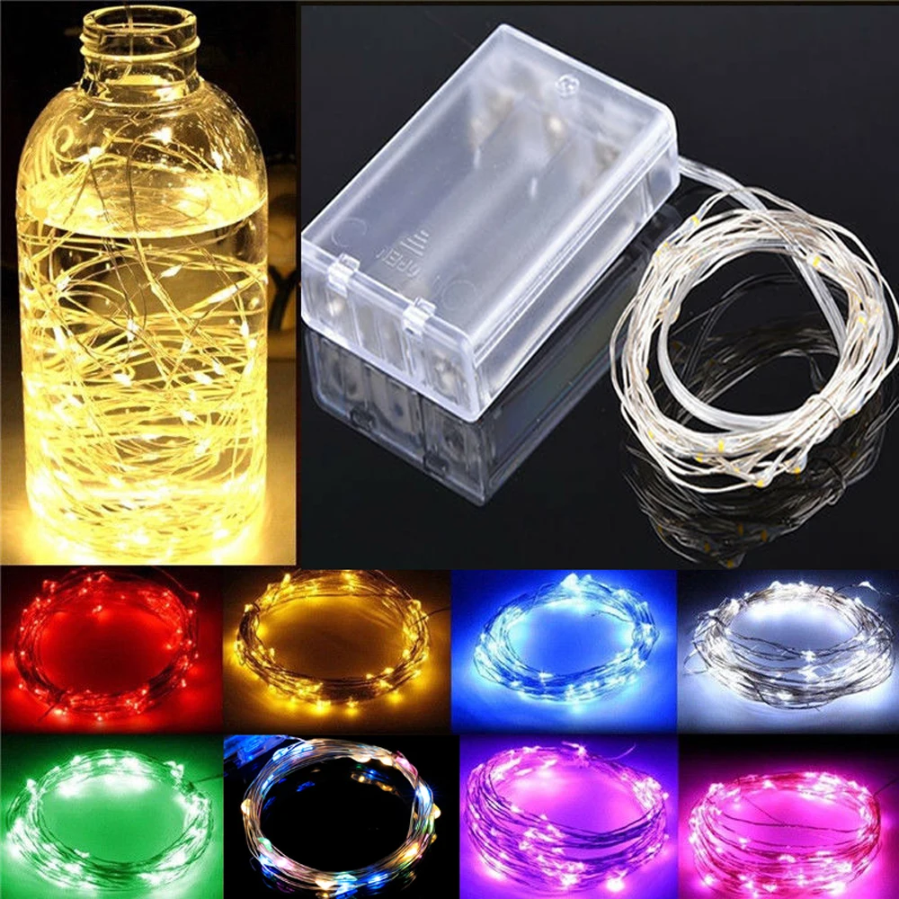 1M 2M 5M 10M Copper Wire LED String Lights Holiday Lighting Fairy Garland for Christmas Tree Wedding Halloween Party Decoration