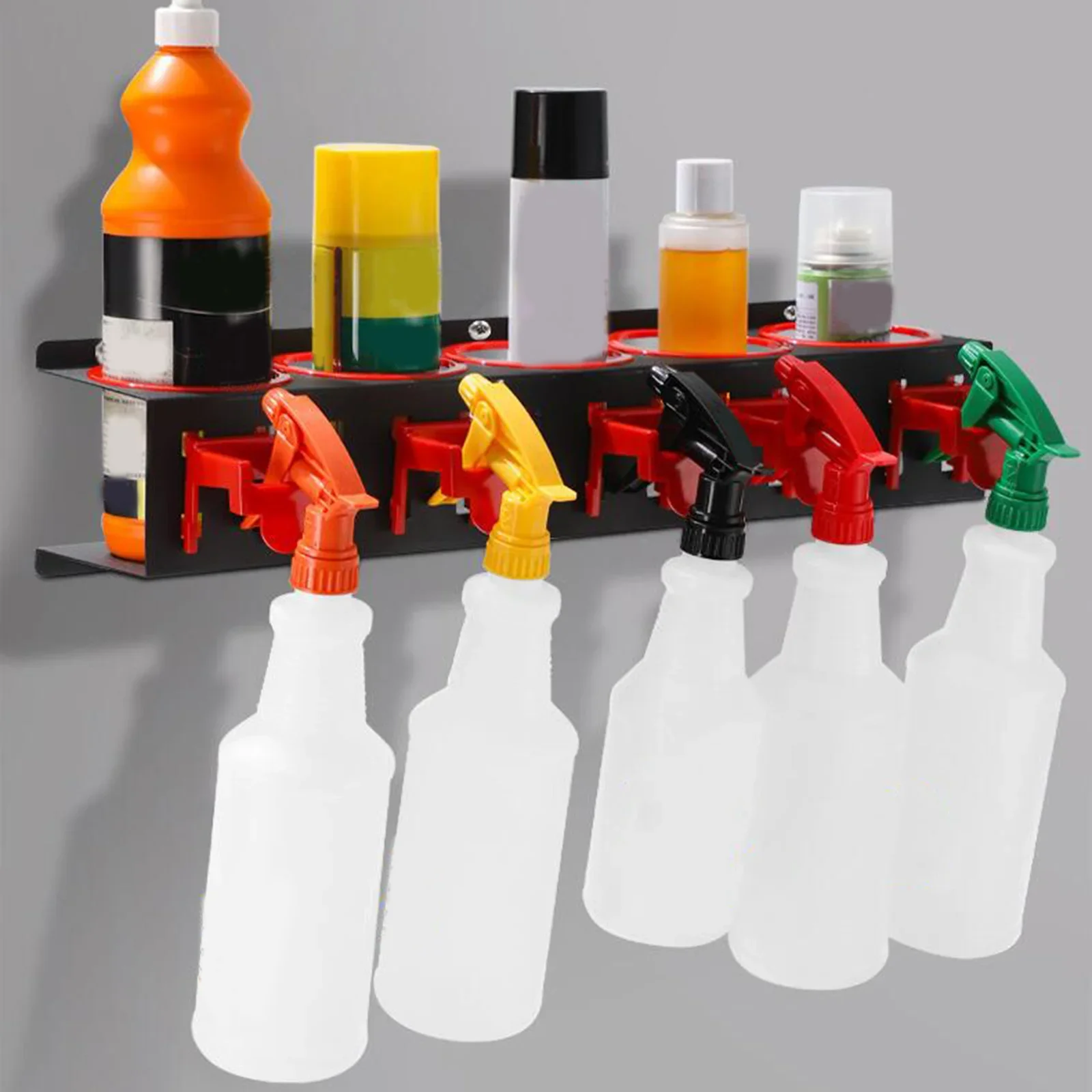 Multifunctional spray bottle rack, multifunctional special place spray bottle wax can bottle abrasive rack