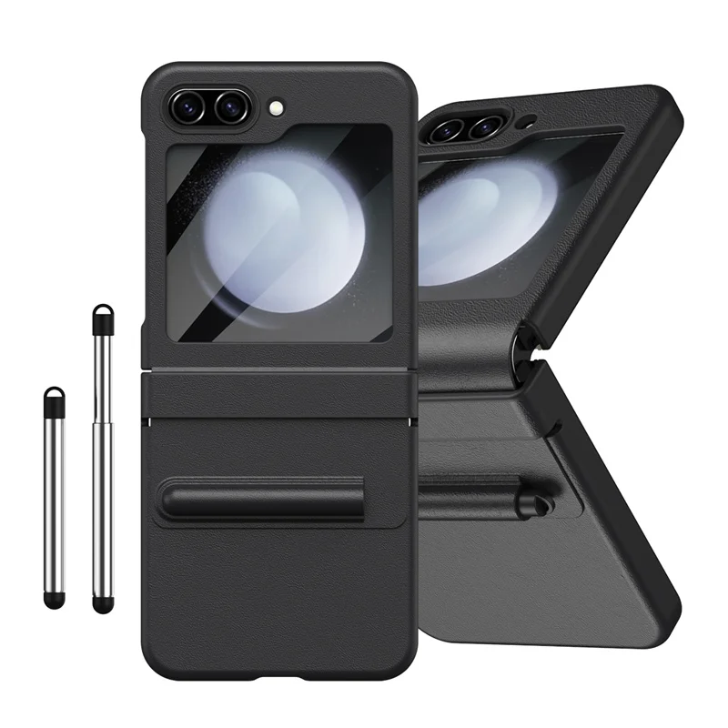

PU Leather With S Pen & Pen Case Screen Protector Film Phone Case For Samsung Galaxy Z Flip 6 5 4 3 Shockproof Protective Cover