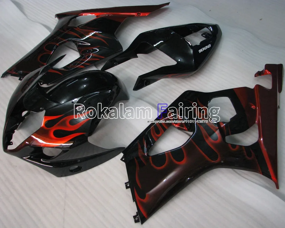 

Motorbike Cowling For Suzuki GSX-R1000 2003 2004 K3 GSXR1000 03 04 GSXR 1000 Black Red Bodywork Fairing Kit (Injection molding)