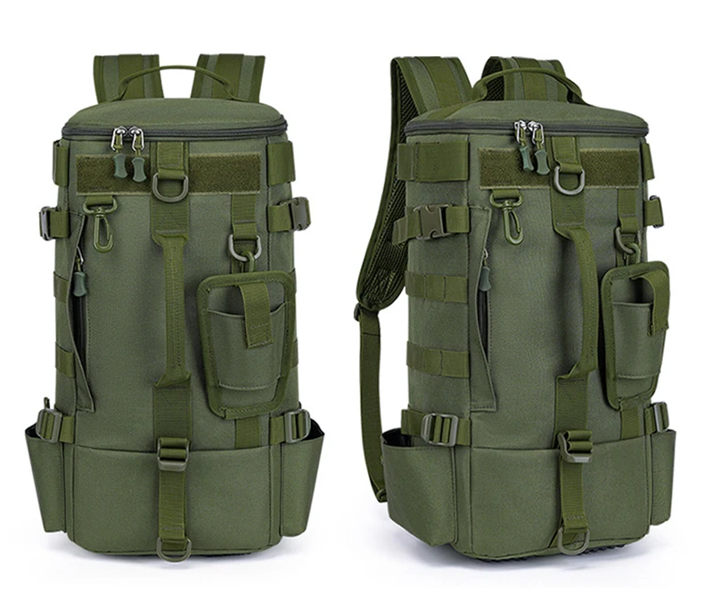 Taktischer Angelrucksack, Tackle-Tasche mit Rutenhaltern, Aufbewahrung von Fischgeräten, Molle, Camping, Wandern, Outdoor, multifunktionale Tasche – Detail 15