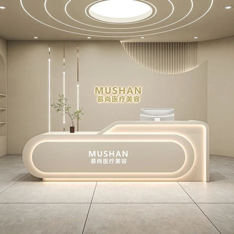 Luxury Accessories Reception Desks Modern Professional Reception Desk Beauty Escritorio De Recepcion Commercial Furniture
