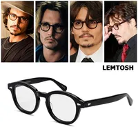 Johnny Depp Lemtosh Eyeglasses Frame Men Optical Glasses Women Computer Goggles Clear Lens Luxury Brand Vintage Acetate Frame