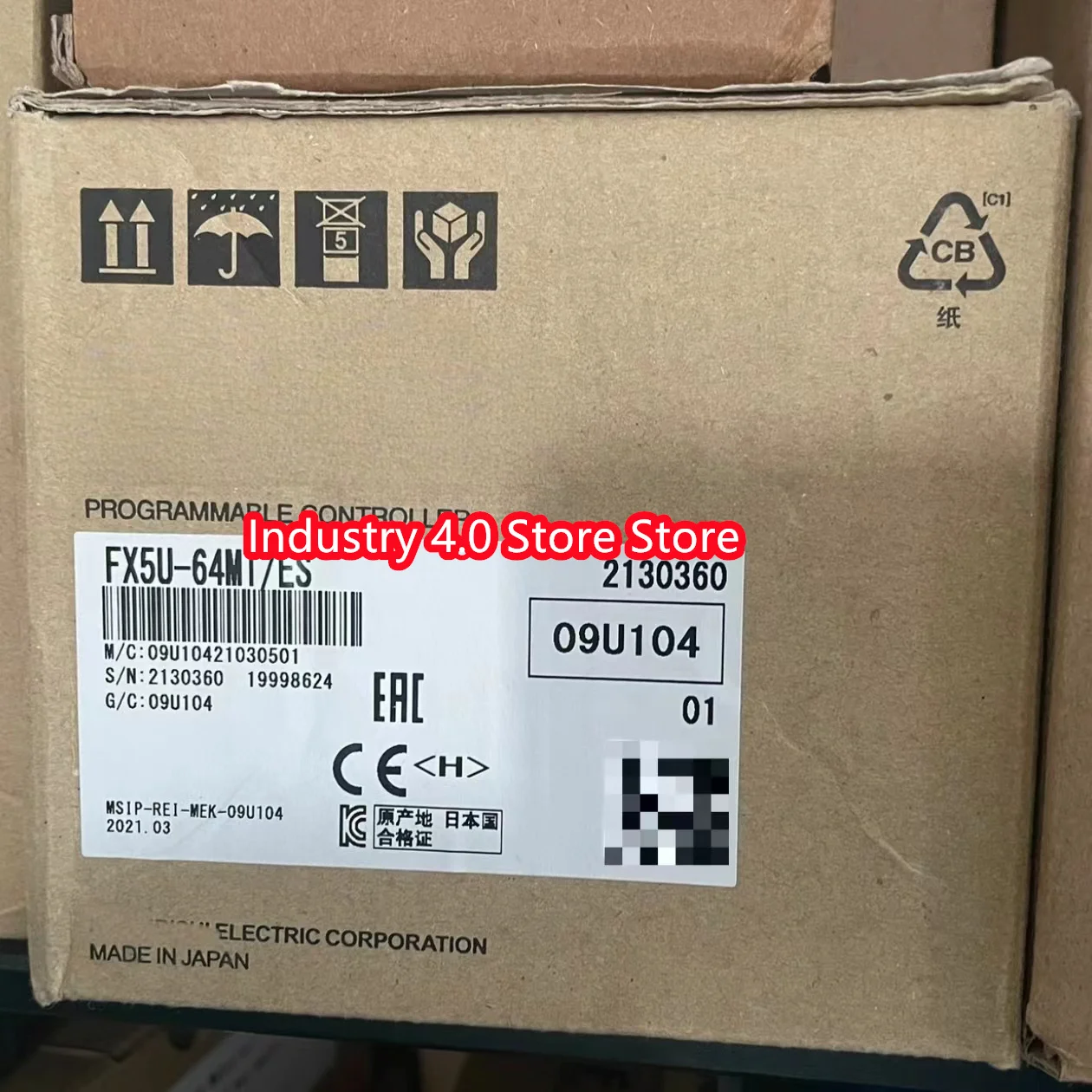 Módulo original do PLC, no estoque, FX5U-64MR-DS,FX5U-64MR-ES