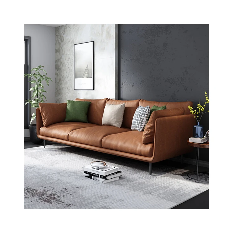 customized brown classic 3 seater sofa nordic sofa set furniture italian design modern living room sofas for home