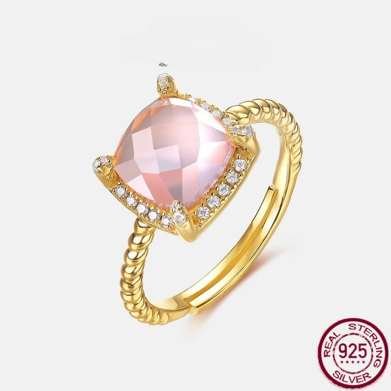 

Новый набор сокровищ из чистого серебра S925, летние красочные конфеты, натуральный цвет, набор сокровищ с красочными драгоценными камнями, легкие роскошные свадебные украшения