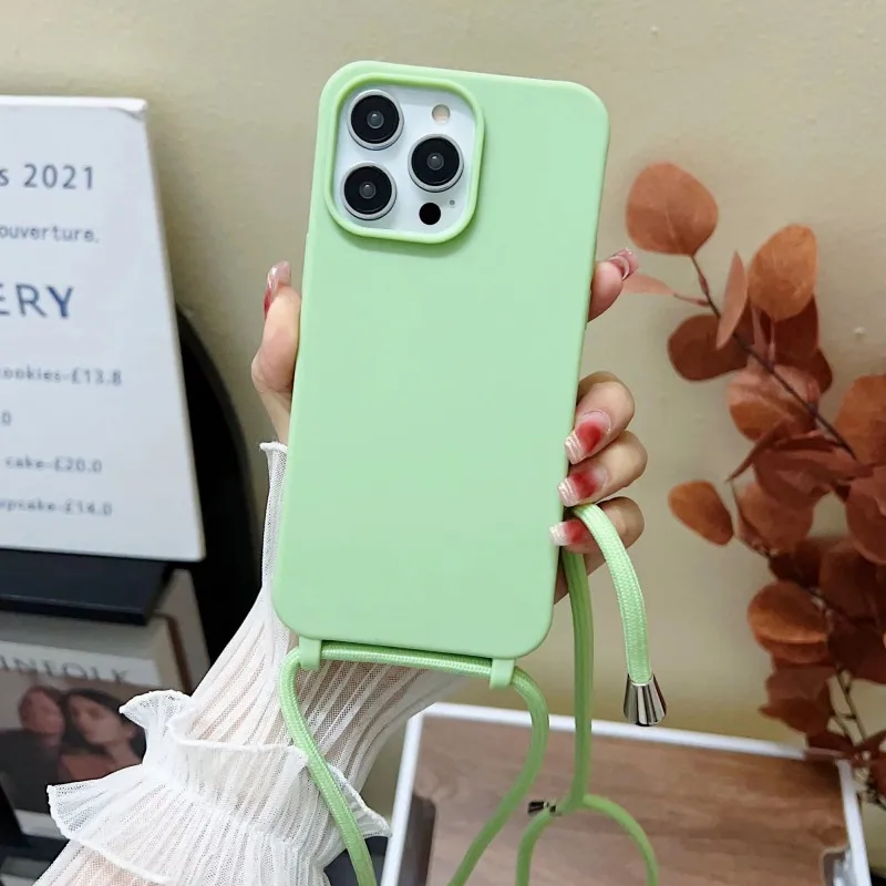 Strap Case für iPhone 17 16 14 13 12 Mini 11 15 Pro Max XS X Plus Crossbody Lanyard stoßfeste weiche TPU Silikon Outdoor Cover – Detail 8