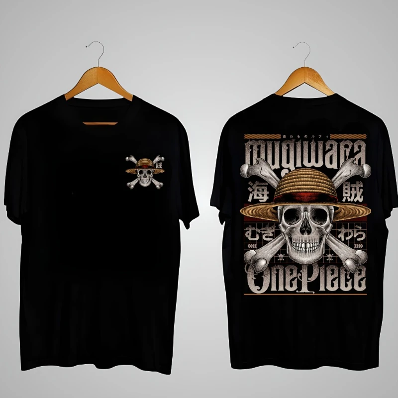 

Japanese Animation ONE PIECE Men's Cotton T-shirt Summer New Retro Fashion Men's and Women's Streetwear