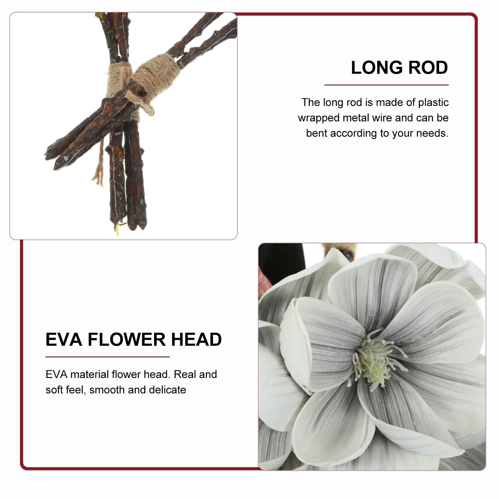 

2Pcs Artificial Magnolia Stems Delicate Simulation Flowers Home Wedding Decor Floral Bouquet Picks Rustic Farmhouse Decoration