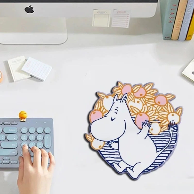 Cute Hippo Moomin Cartoon Diatom Mud Personality Mouse Pad Waterproof Non-slip Laptop Portable Creative Shaped Mouse Pad view 2