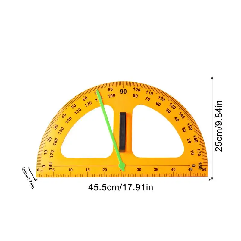 Goniometri per l'aula per insegnanti Strumento per l'insegnamento della matematica Design digitale grande Goniometro per l'insegnamento della lavagna grande Goniometro per bussola