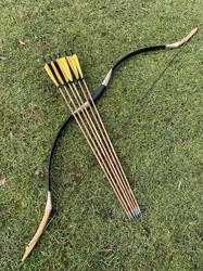 20-60lbs Traditional Recurve Bow Practice Archery Hunting Handmade Wooden Longbow made by hands