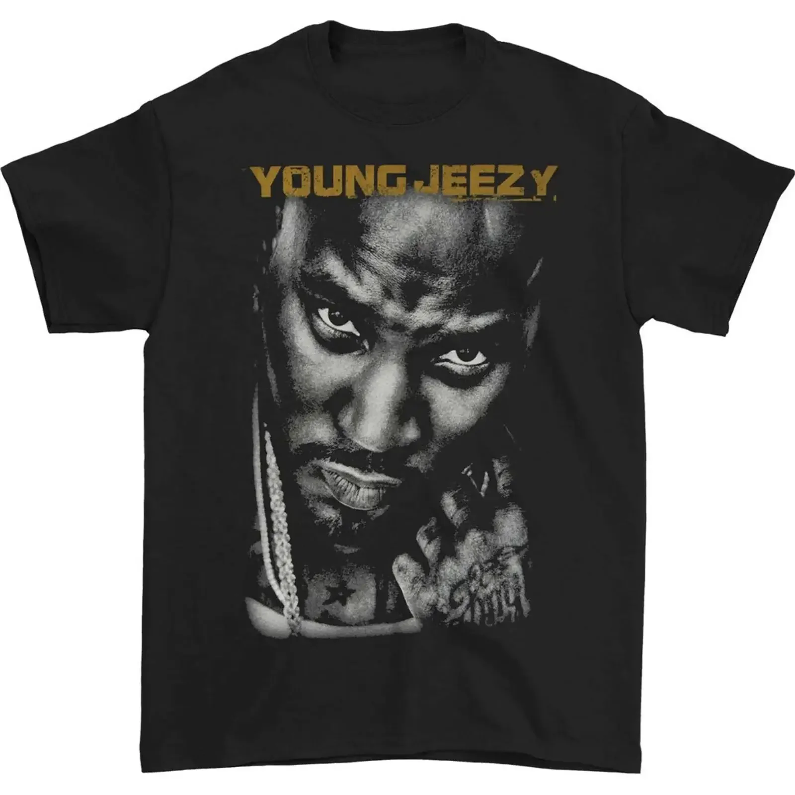 Camiseta vintage 2012 Young Jeezy de algodón negro, todas las tallas S-5XL, regalo para aficionados MI131 vintage, lavada, versátil, informal