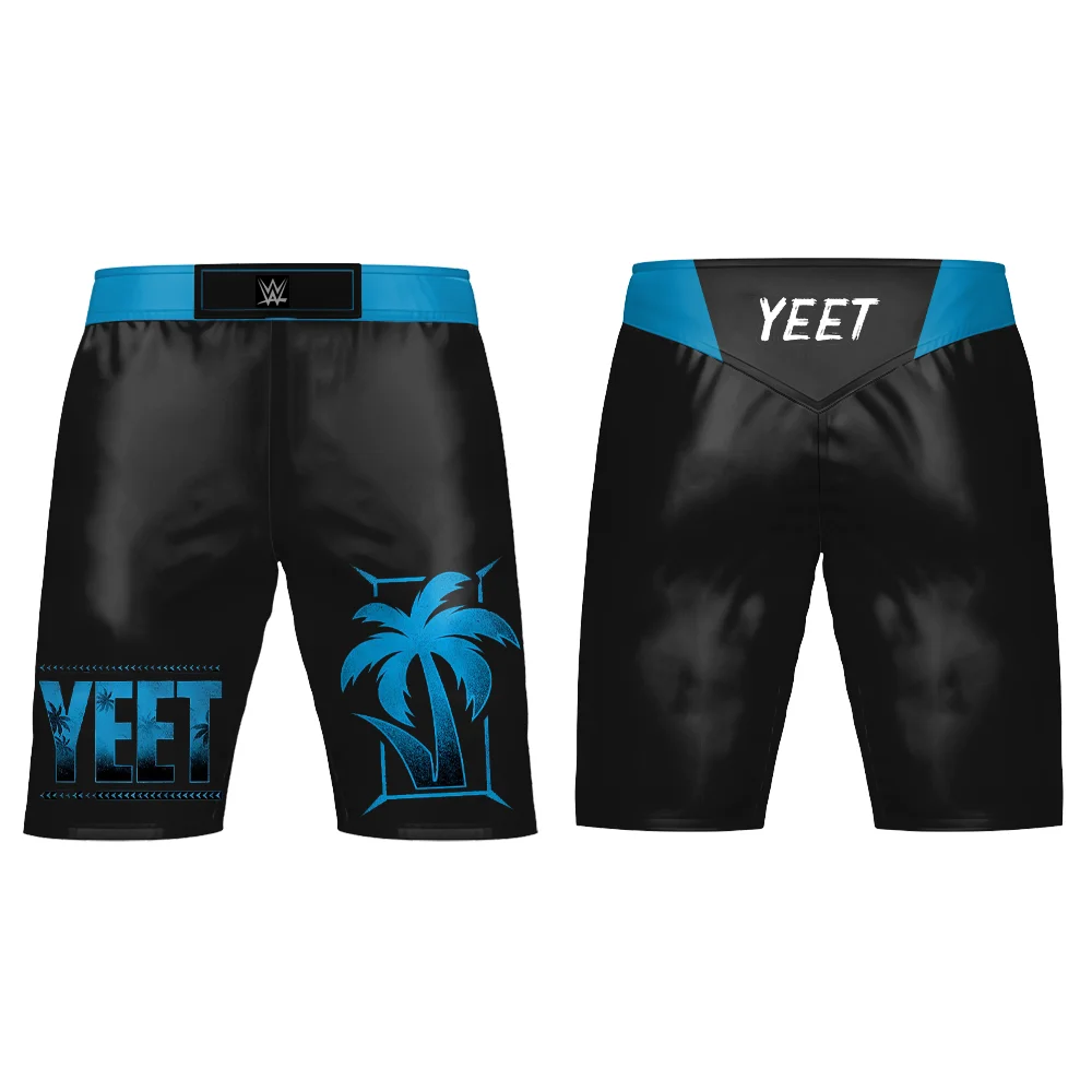 2025年夏 3Dプリント スポーツショーツ YEET ファッション カジュアル ブラック ショーツ 通気性 速乾 ビーチ アウトドア フィットネス メンズ ショーツ