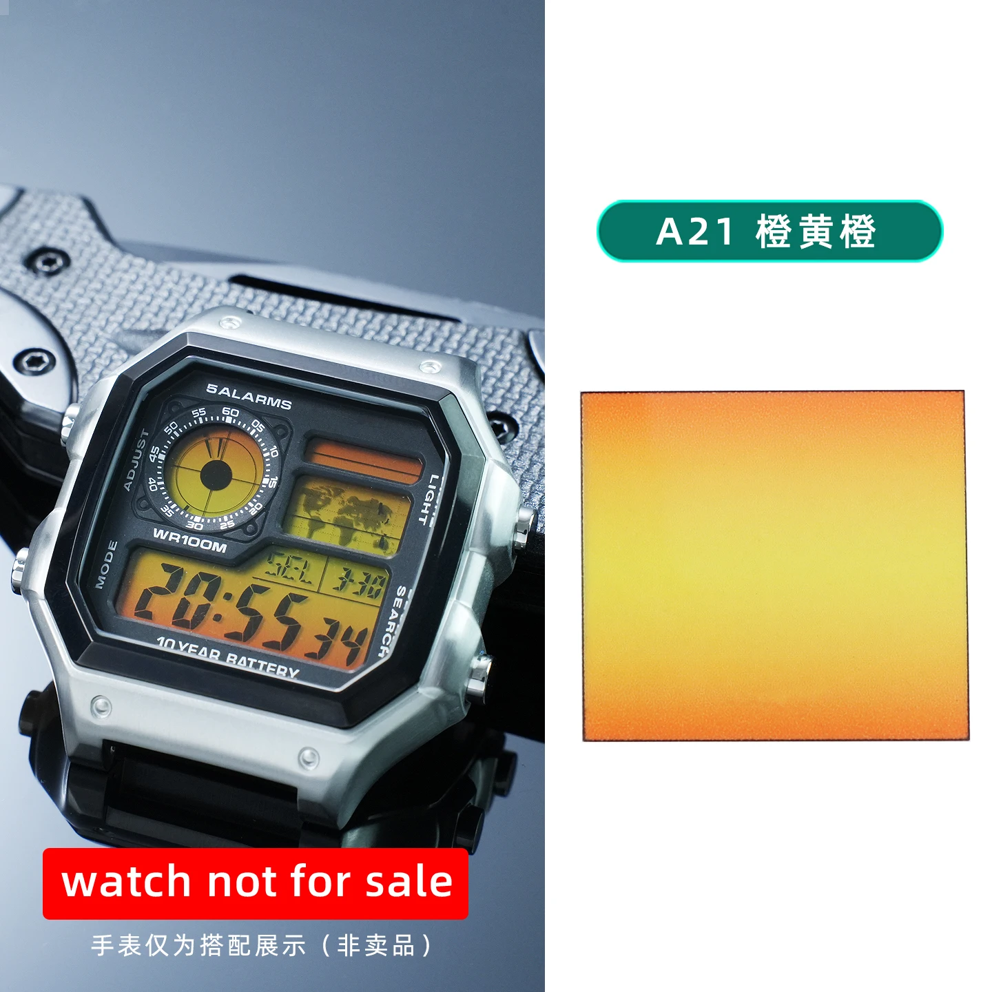 38 verschiedene Farbwechsel-Aufkleber für Display-Bildschirme, DIY HD-Folienaufkleber im Ins-Stil für Casio AE1200 AE1300