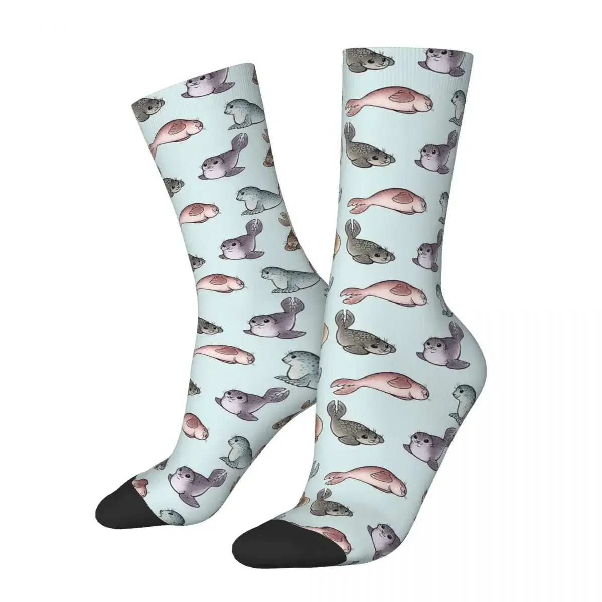 Little Seals Socks Harajuku Sweat Absorbing Stockings All Season Long Socks Accessories for Man's Woman's Gifts