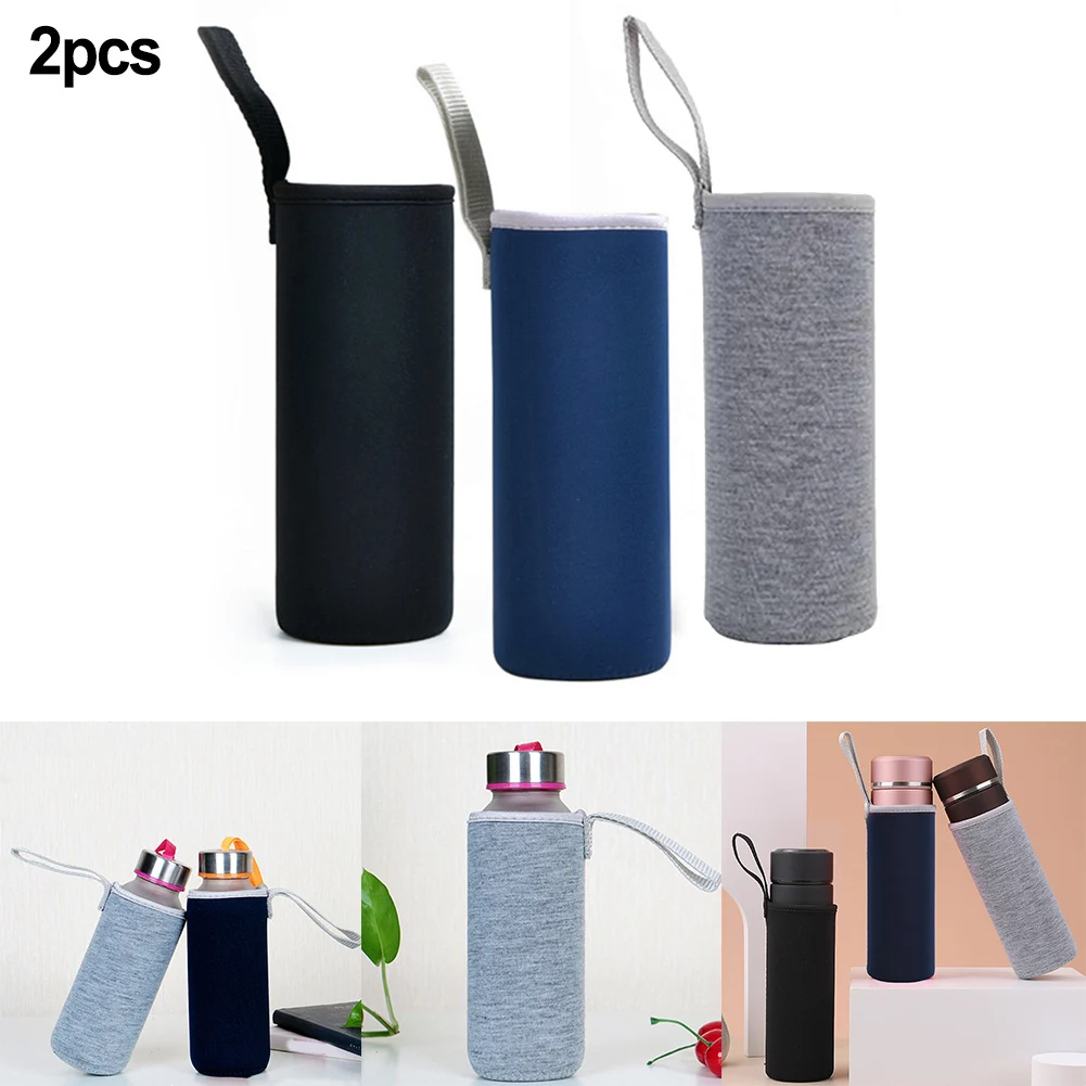 Bolsas de manga térmica para botella de beber, funda térmica de 550/750/1000/1500ml, funda de taza de vacío portátil, accesorios deportivos, 2 uds.