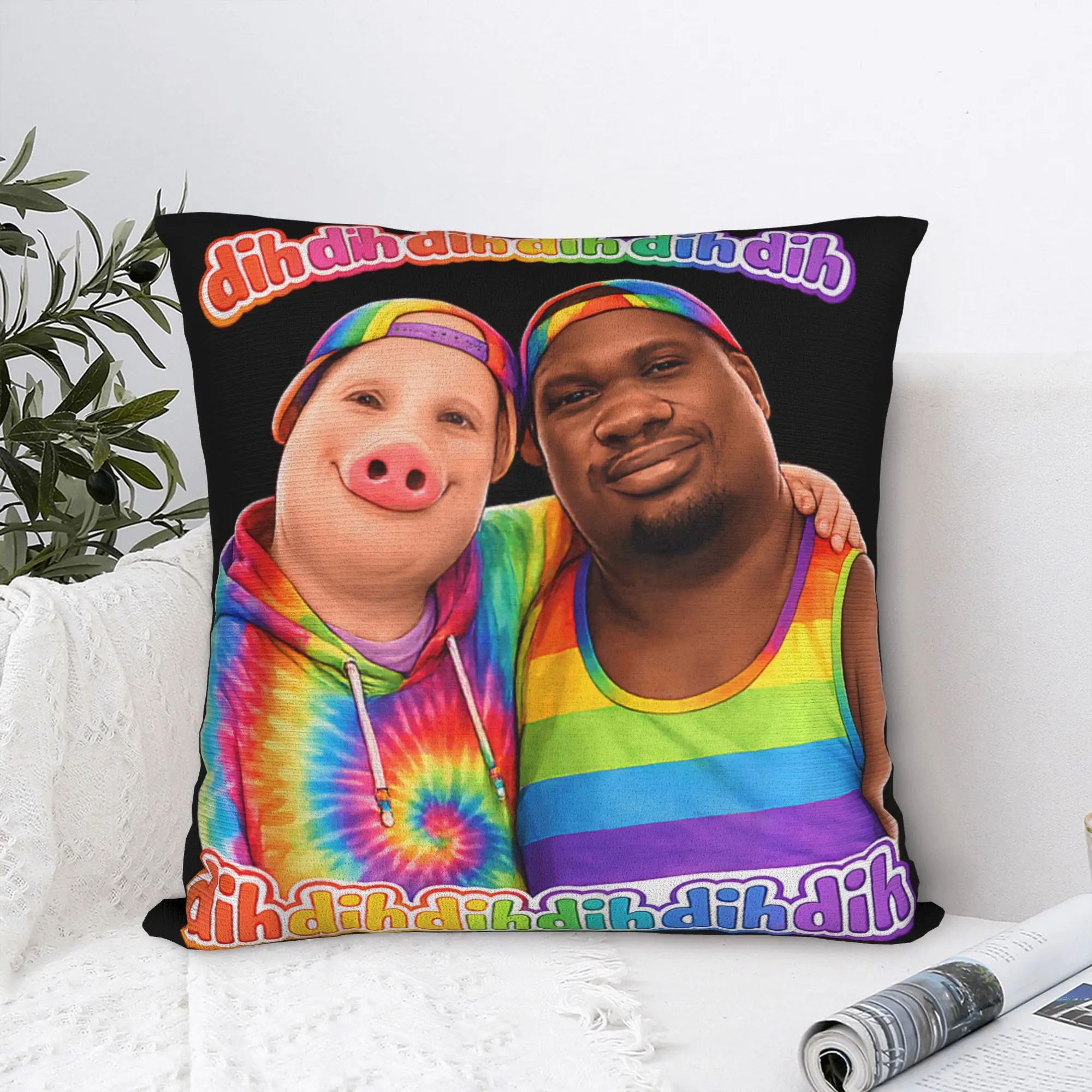 John Pork Dequavious Pork Dih Gay Pride Month Brainrot Meme Pillow Case Soft Pillow Cover Pillowcases For Chair Sofa Home Decor