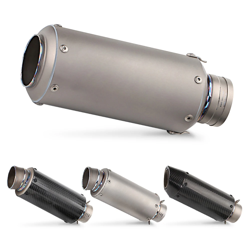 

Project Universal 51MM 60MM Motorcycle Exhaust Titanium Carbon Muffler with DB Killer for CBR600RR Z400 MT07 GPR250 450SS 450NK