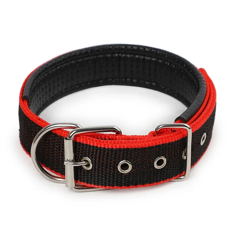 Durable Padded Puppy Big Dog Collars for Small Large Dogs Adjustable Nylon Collar Pet Accessories Greyhound Wheeling Supplies
