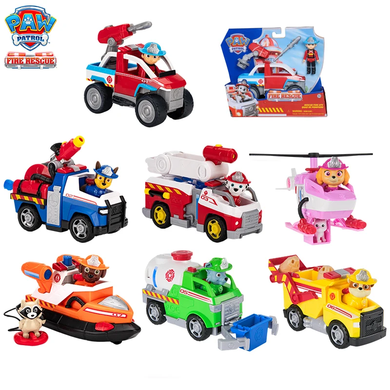 

100% Original Paw Patrol Pup Fire Rescue Ryder Chase Marshall Skye Rubble Rocky Canine Misson with Action Figure Children Gift