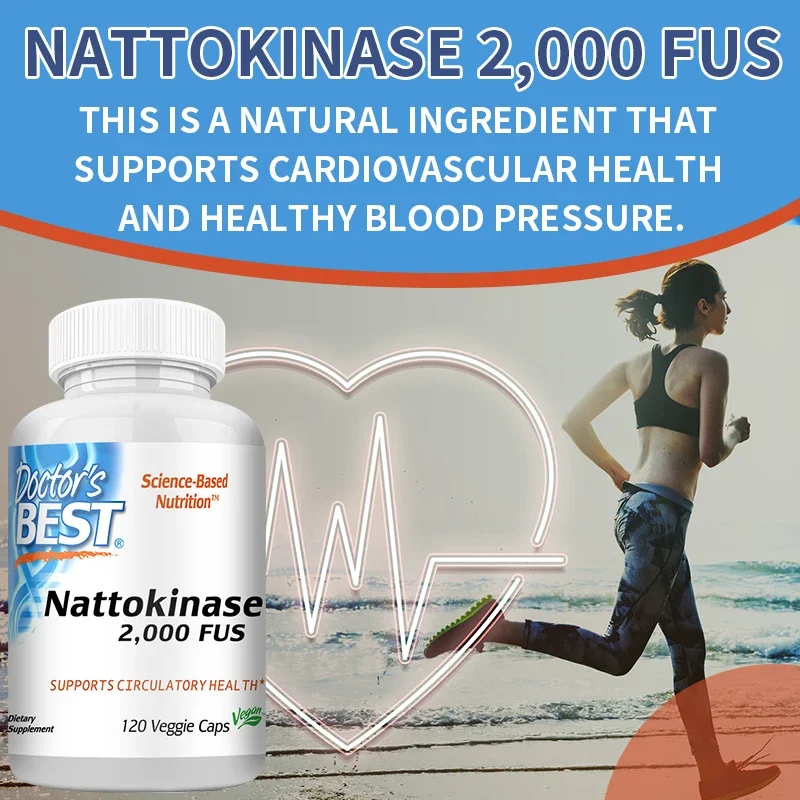 Highly Effective Nattokinase, Non-GMO, Gluten-free, Vegetarian, Supports Cardiovascular, Heart and Circulatory Health