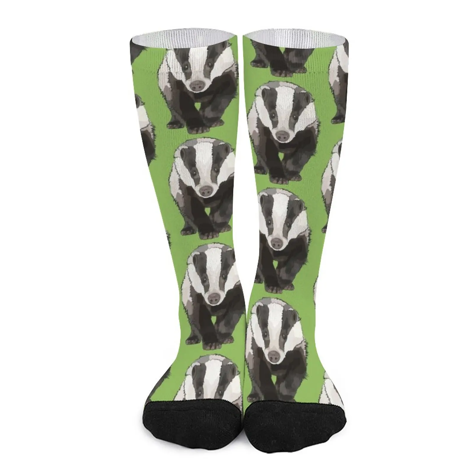 

Green Badger by www.BeeFoxTree.com Socks cool socks Funny socks man Men cycling socks Socks for men set