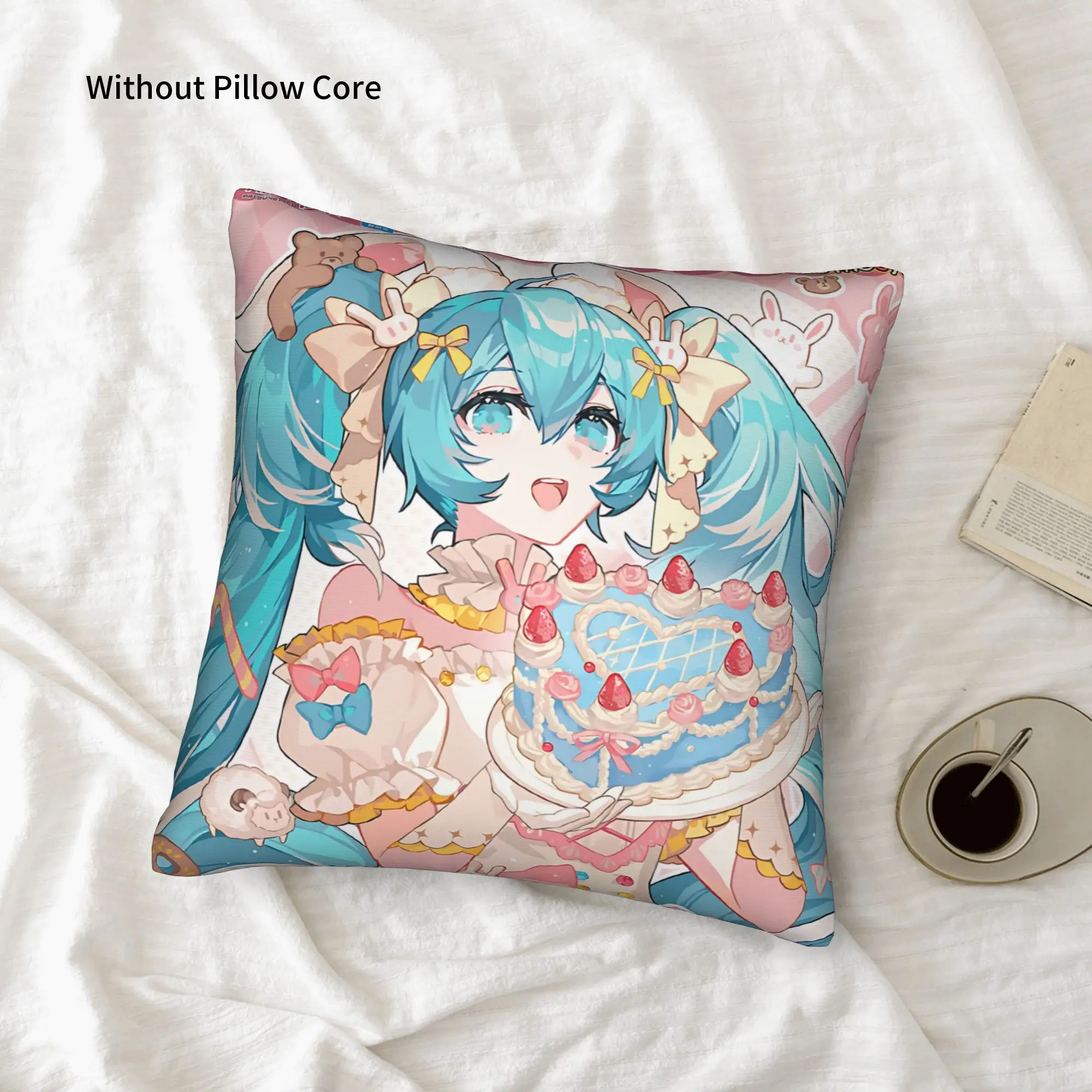 1PC Hatsune Miku Pillow Case Home Decor Items Double-Sided Printing  Sofa Cushion Bedroom Bedside Pillow