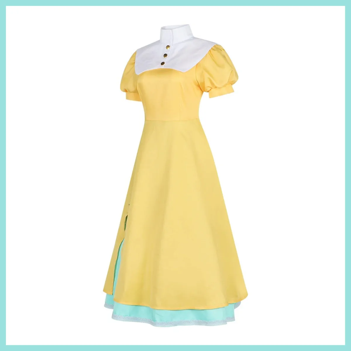 Anime Cardcaptor Sakura Daidouji Tomoyo Cosplay Costume Wig Daily Yellow Dress Hair Accessories Woman Kawaii Leisure Suit view 3