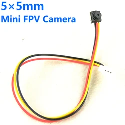 Câmera de vídeo pequena da cor do micro cmos da lente 700tvl 3.6mm da mini câmera de fpv 5x5mm com microfone/áudio para o quadcopter de fpv/corrida/zangão