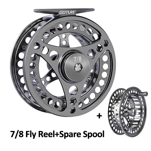 Goture 2 1bb Fliegen fischer rolle CNC-gefräste Aluminium-Laubenforellen-Karpfen-Angel rolle 3/4 5/6 7/8 9/10 wt Fliegen rolle mit linkem und rechtem Griff 8