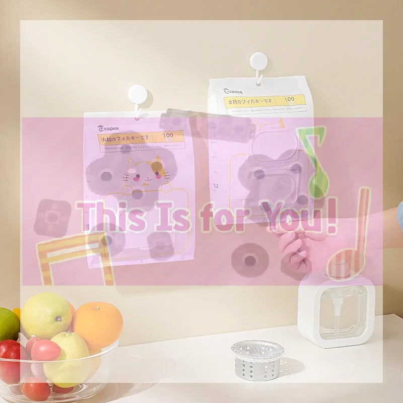 【MA】100Pcs Disposable Kitchen Sink FilterMesh Sewer Garbage Filter Meal Residue Pool Mesh Bag Drainage Screen Sink Garbage Net