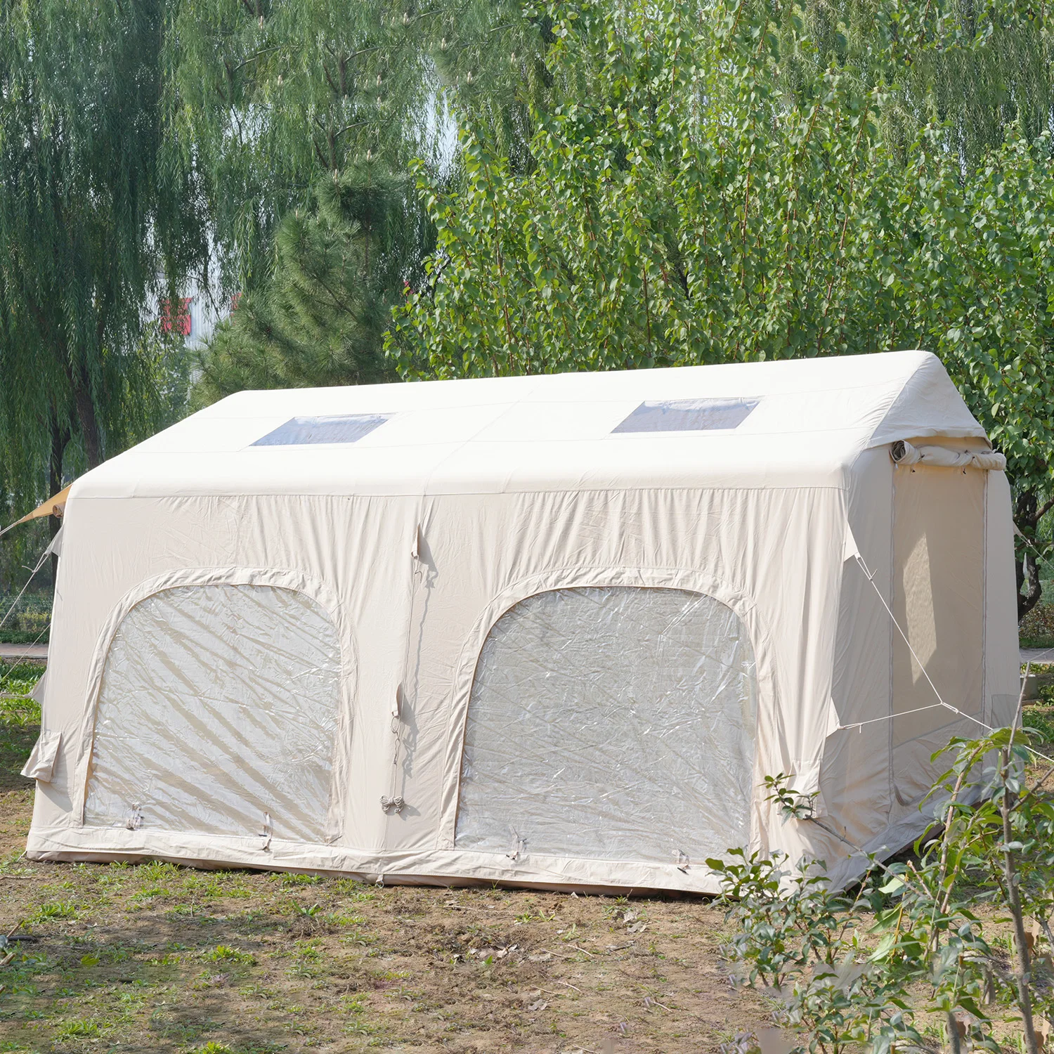 

Cuctom 6-8 People Inflatable Tent Oxford Fabric 3000mm Waterproof Dome Cabin Tent for All Season